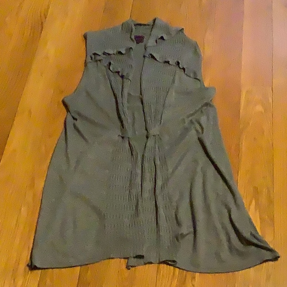 Color Works long gray vest, xl, in good condition